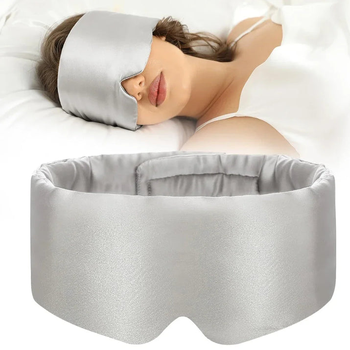 Silk Sleep Mask for Side Sleeper,Eye Mask Sleeping for Women Men 100% Mulberry Silk,Eye Cover for Sleeping with Adjustable Band