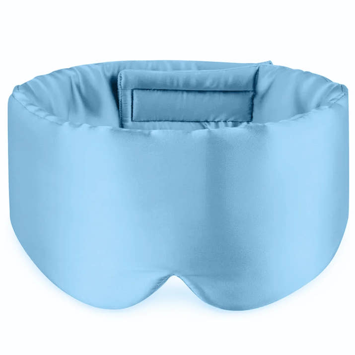 Silk Sleep Mask for Side Sleeper,Eye Mask Sleeping for Women Men 100% Mulberry Silk,Eye Cover for Sleeping with Adjustable Band