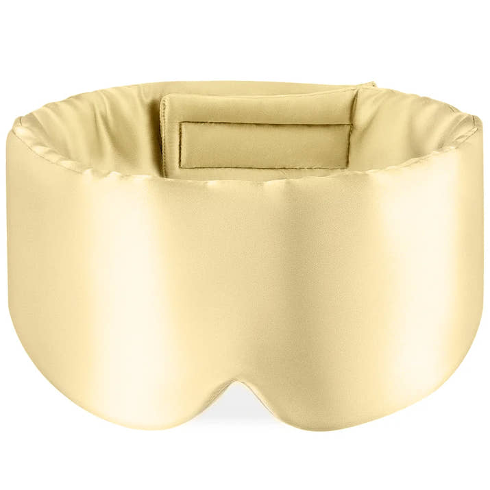 Silk Sleep Mask for Side Sleeper,Eye Mask Sleeping for Women Men 100% Mulberry Silk,Eye Cover for Sleeping with Adjustable Band